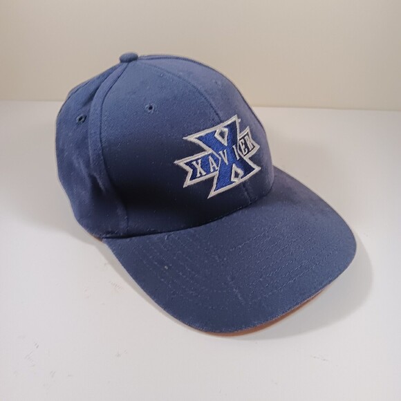 Xavier University Baseball Cap Hat Navy Blue Unisex One Size Fits Academia - Picture 2 of 9
